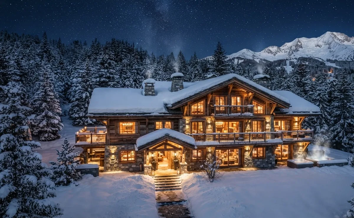 Chalet de prestige sous la neige, Courchevel 1850